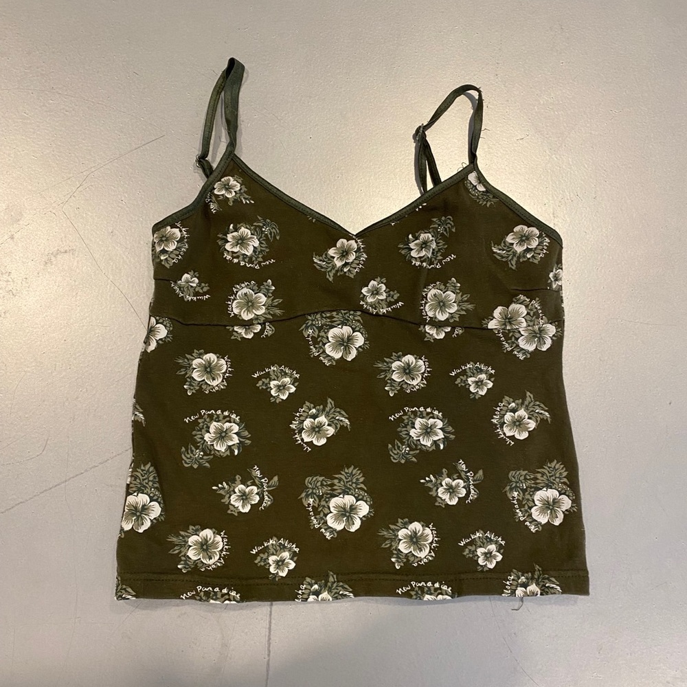 Green floral Cami